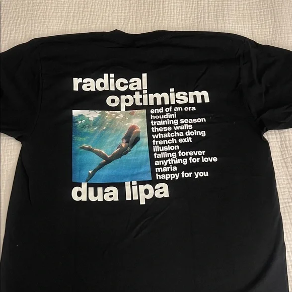 Official tour merch - radical optimism black dua lipa shirt - Picture 3 of 3